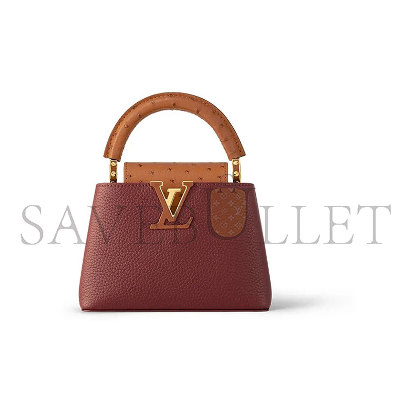LOUIS VUITTON CAPUCINES MINI WITH OSTRICH HANDLE N81409 (21*14*8cm)